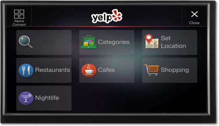 Yelp by Alpine Connect - Navigation System X701D-F